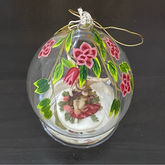 Vintage Celebrations Handpainted Blown Glass Angel Collectible Ornament - Picture 3 of 15